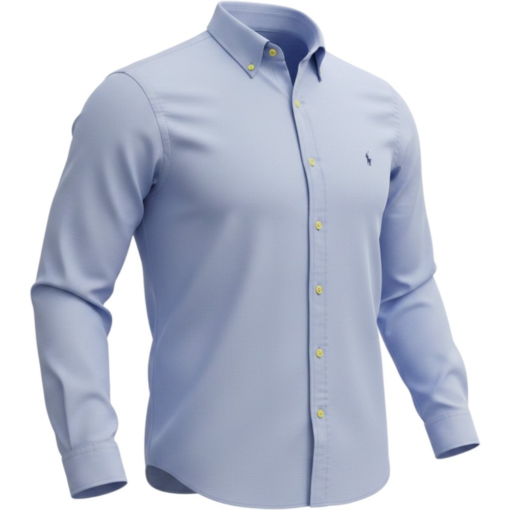Polo Ralph Lauren Mens Classic Fit Blue Button Down Shirt 4XB Big Long Sleeve